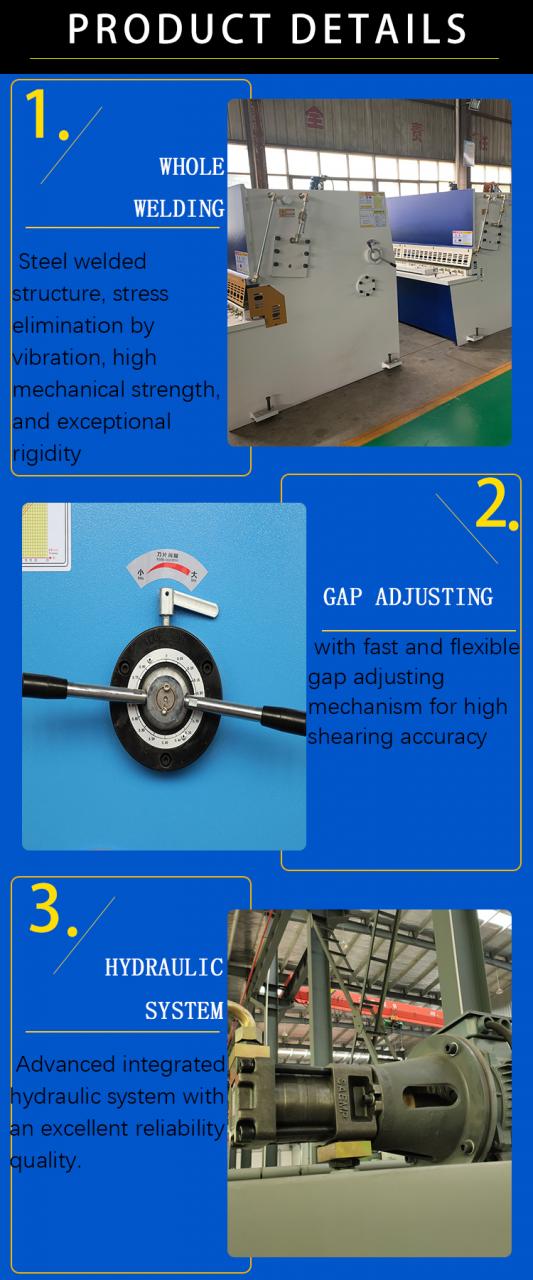 हाइड्रोलिक गिलोटिन शियर मेसिन Qc12y 8 * 6000mm गिलोटिन औद्योगिक पाना धातु एल्युमिनियम स्टेनलेस स्टील काटन कतरण एम