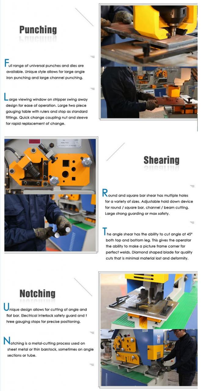 हाइड्रोलिक आइरनवर्कर 25 टन हात उपकरण हाइड्रोलिक संयुक्त पंचिंग र काट्ने मेसिन