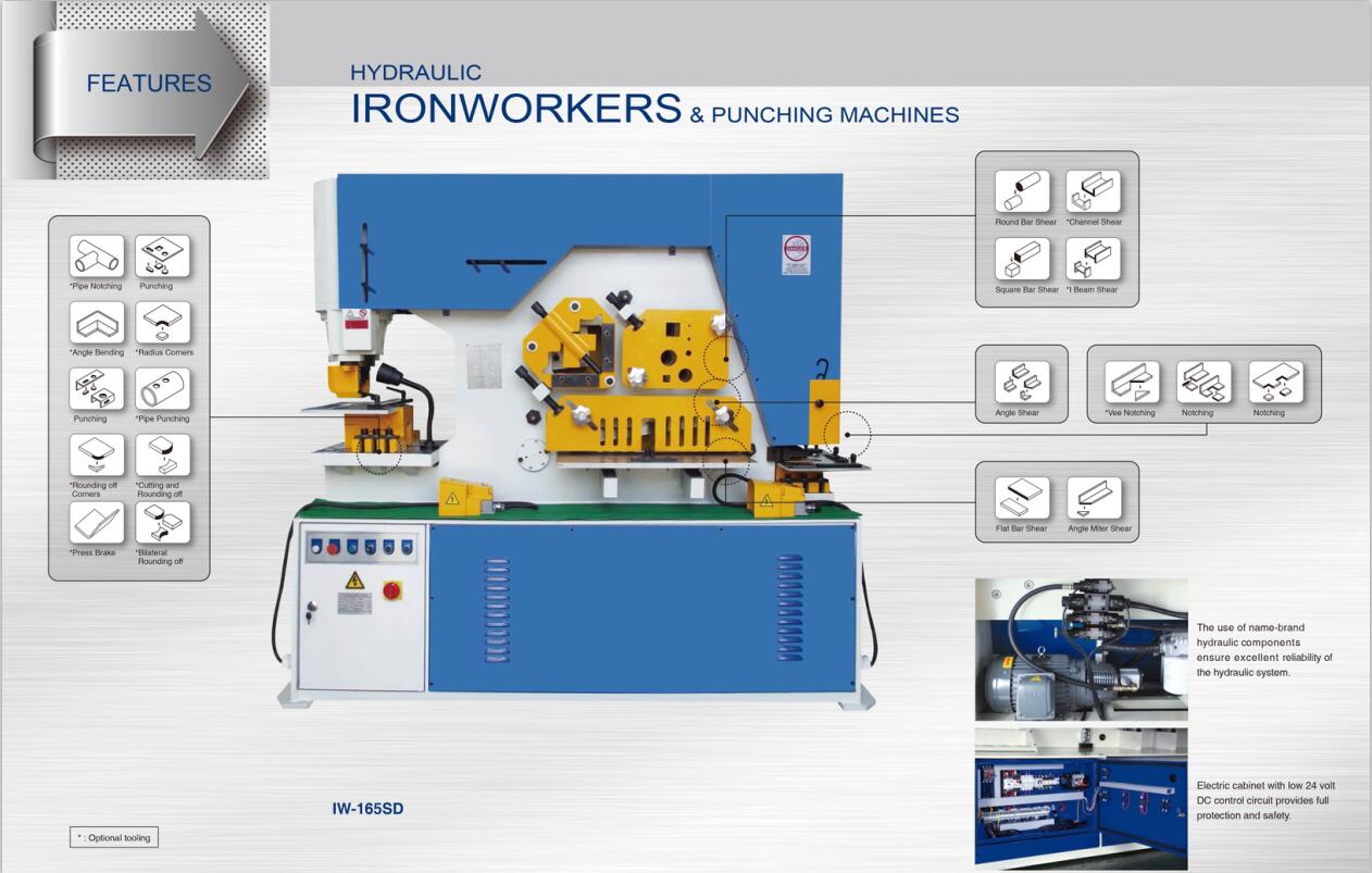 Metal Hydraulic IronWorker Machine Punching And Shearing Machine मेटल हाइड्रोलिक आइरन वर्कर मेसिन पंचिंग र कपाल काट्ने मेसिन
